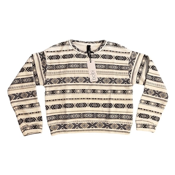 Bobi Artisan Stripe Crewneck Pullover NWT - Picture 1 of 7